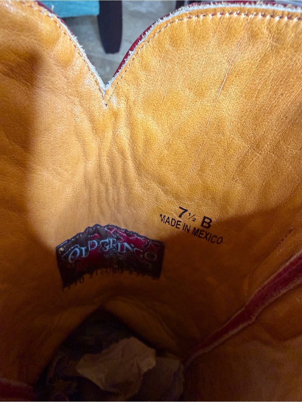 Old Gringo Grace Red Wing Heart Embroidered Cowboy Boots 7.5B - Picture 8 of 9
